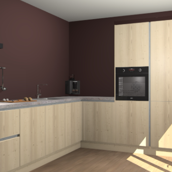 Vuren greeploze keuken Portland 77100