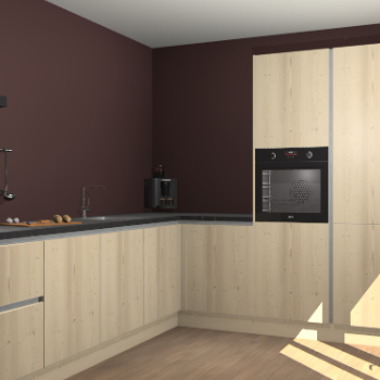 Vuren greeploze keuken Portland 77106