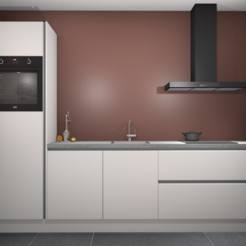 Zijdegrijze greeploze keuken Tokelau 42756