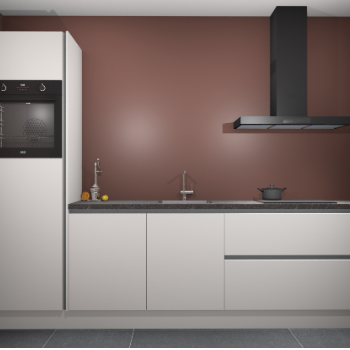 Zijdegrijze greeploze keuken Tokelau 42772