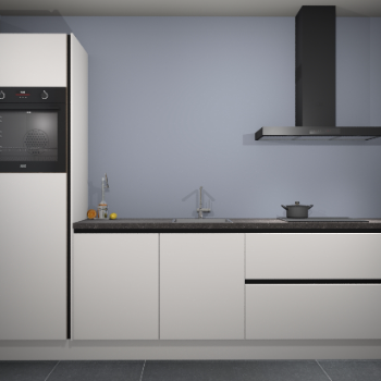 Zijdegrijze greeploze keuken Tokelau 42780