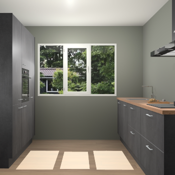 Beton Zwarte keuken Bytom 60496