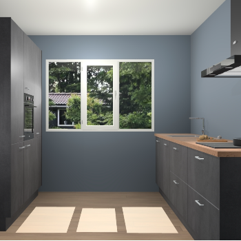 Beton Zwarte keuken Bytom 60497