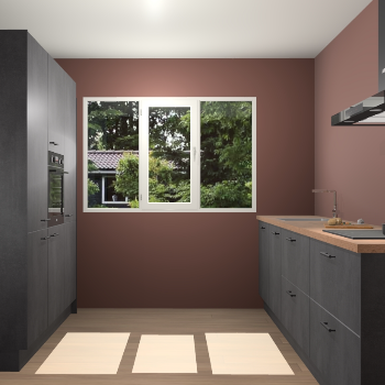 Beton Zwarte keuken Bytom 60499