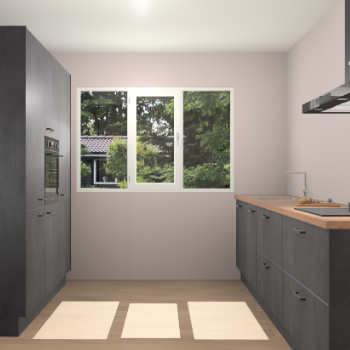 Beton Zwarte keuken Bytom 60500