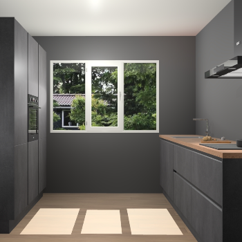 Beton Zwarte Greeploze keuken Bytom 60501