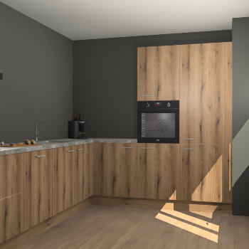 Goud Eiken keuken Portland 77405