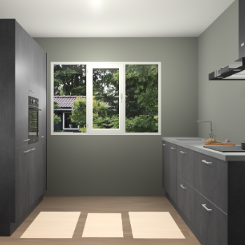 Beton Zwarte keuken Bytom 60536