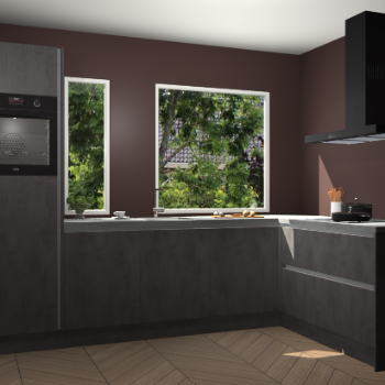 Beton antraciet greeploze keuken Cannes 75204