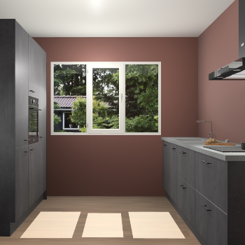 Beton Zwarte keuken Bytom 60539