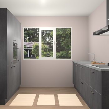 Beton Zwarte keuken Bytom 60540