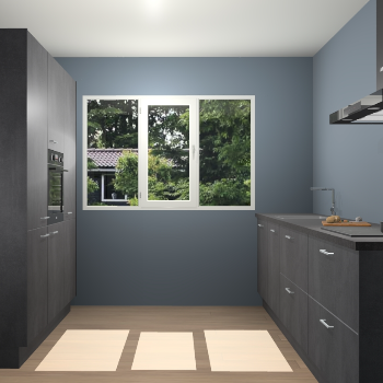 Beton Zwarte keuken Bytom 60543