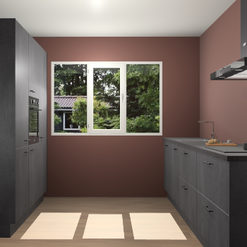 Beton Zwarte keuken Bytom 60545