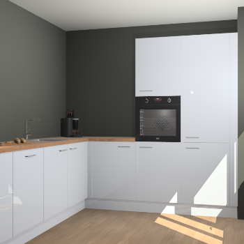 Sneeuwwitte hoogglans keuken Portland 77693