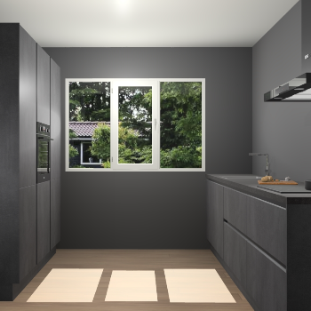 Beton Zwarte Greeploze keuken Bytom 60547