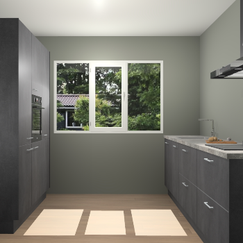 Beton Zwarte keuken Bytom 60748