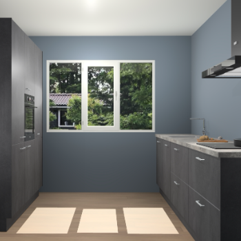 Beton Zwarte keuken Bytom 60751