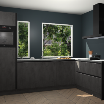 Beton antraciet greeploze keuken Cannes 75207