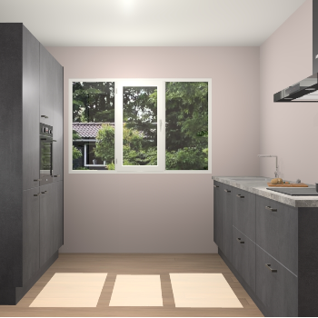 Beton Zwarte keuken Bytom 60754