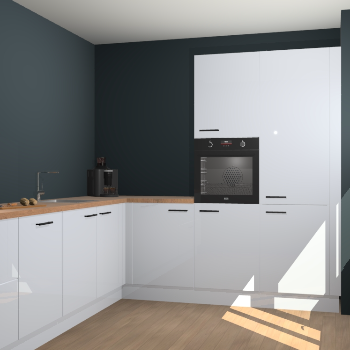 Sneeuwwitte hoogglans keuken Portland 77696