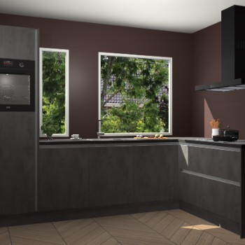 Beton antraciet greeploze keuken Cannes 75210