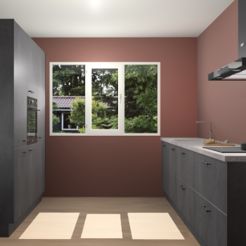 Beton Zwarte keuken Bytom 60809