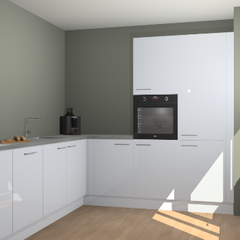 Sneeuwwitte hoogglans keuken Portland 77740