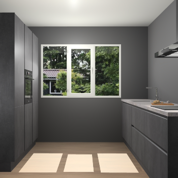 Beton Zwarte Greeploze keuken Bytom 60765