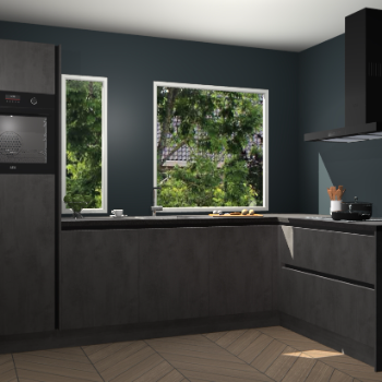 Beton antraciet greeploze keuken Cannes 75213