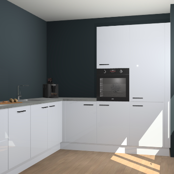 Sneeuwwitte hoogglans keuken Portland 77744