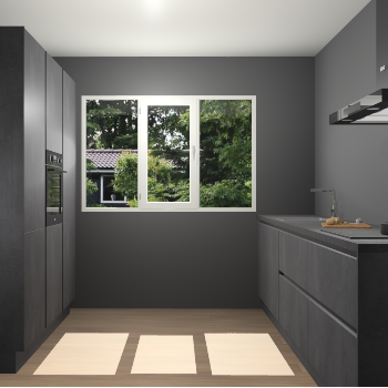 Beton Zwarte Greeploze keuken Bytom 60775