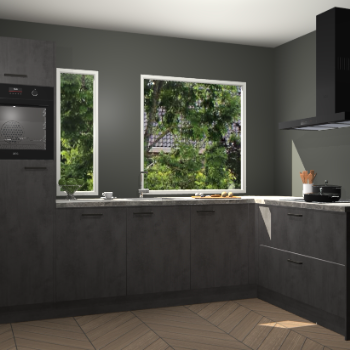 Beton antraciet keuken Cannes 75218