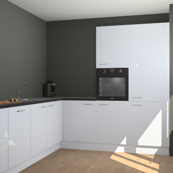 Sneeuwwitte hoogglans keuken Portland 77754