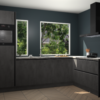 Beton antraciet greeploze keuken Cannes 75219