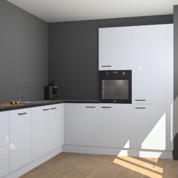 Sneeuwwitte hoogglans keuken Portland 77757