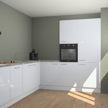 Sneeuwwitte hoogglans keuken Portland 77765