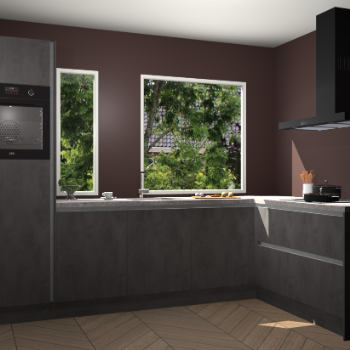 Beton antraciet greeploze keuken Cannes 75222