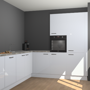 Sneeuwwitte hoogglans keuken Portland 77769