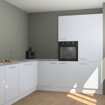 Sneeuwwitte hoogglans keuken Portland 77778