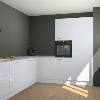 Sneeuwwitte hoogglans keuken Portland 77779