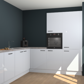 Sneeuwwitte hoogglans keuken Portland 77781