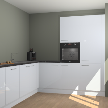 Sneeuwwitte hoogglans keuken Portland 77791