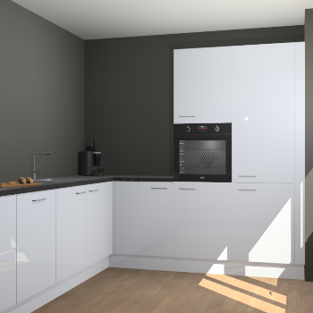 Sneeuwwitte hoogglans keuken Portland 77792