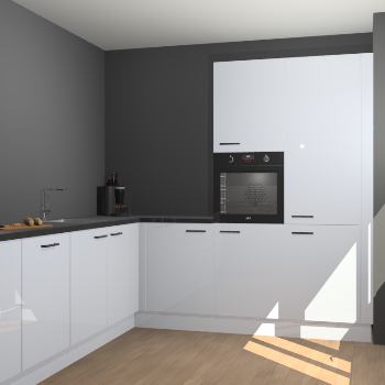 Sneeuwwitte hoogglans keuken Portland 77795