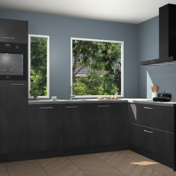 Beton zwarte keuken Cannes 79059