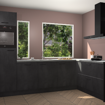 Beton zwarte keuken Cannes 79062