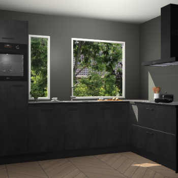 Beton zwarte keuken Cannes 79069