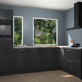 Beton zwarte keuken Cannes 79071