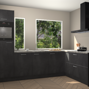 Beton zwarte keuken Cannes 79072