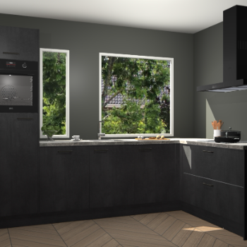 Beton zwarte keuken Cannes 79075